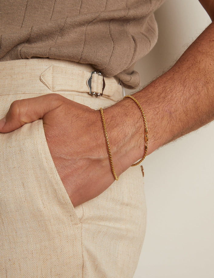 Round Box Chain Bracelet