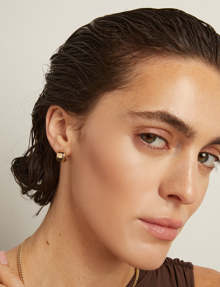 Chunky Huggie Earrings
