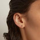 Lab Grown White Sapphire Toi et Moi Stud Earrings