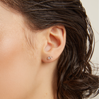 Lab Grown White Sapphire Marquise Stud Earrings