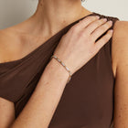 Lab Grown White Sapphire X Tennis Bracelet