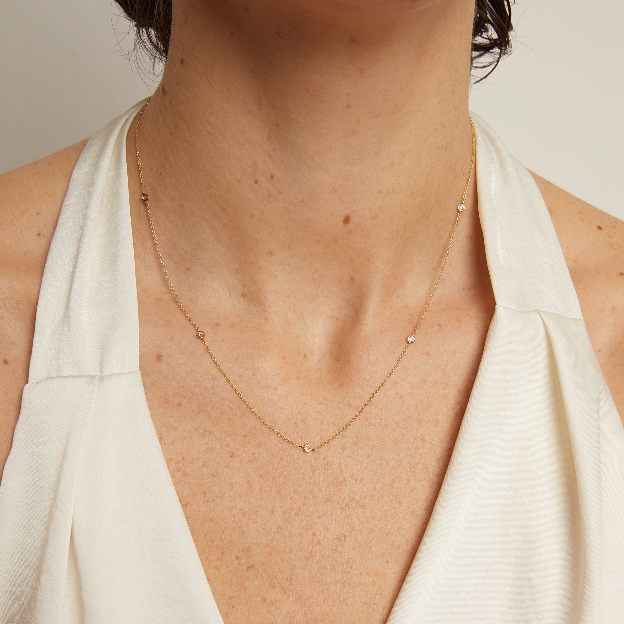Lab Grown Diamond Station Necklace