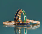 Lab Grown Green Emerald Baguette Eternity Ring