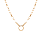 Paperclip Chain Charm Necklace