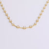 Video of diamond bar necklace on white background