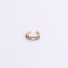 Video of black rhodium gemstone ear cuff on white background.
