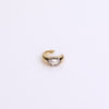 Video of black rhodium gemstone ear cuff on white background.