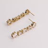 Video of tennis earrings on white background.