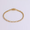 Diamond tennis bracelet on white background 
