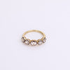 Georgian Half Eternity Ring on white background