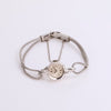 Video of silver chain watch on white background