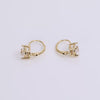 Video of gemstone hoop earrings on white background