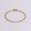Diamond tennis bracelet on white background 