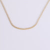 Video of diamond tennis necklace on white background