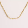 Video of a gold chain necklace on white background.