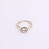 Video of black rhodium gemstone ring on white background
