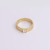 Video of Emerald Lab Grown White Sapphire Infinity Ring on white background