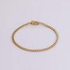 White sapphire tennis bracelet on white background 