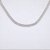Tennis necklace on white background