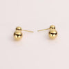 Video of gold ball drop earrings on white background.