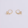 Video of gemstone hoop earrings on white background