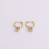 Video of Georgian Drop Huggie Earrings on white background