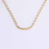 Diamond tennis necklace on white background 