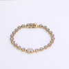 Video of graduated Georgian tennis bracelet on neutral background