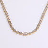 Video of graduated Georgian tennis necklace on neutral background