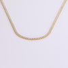 Video of diamond tennis necklace on white background