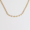 Diamond tennis necklace on white background 