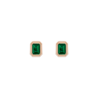 Lab Grown Emerald Heirloom Stud Earrings