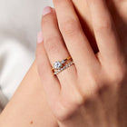 Half-Studded Prong Diamond Gold Band
