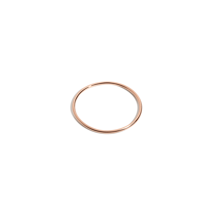 Stackable Ring Rose Gold Vermeil 14k Rose Gold 18k Rose Gold Laid down