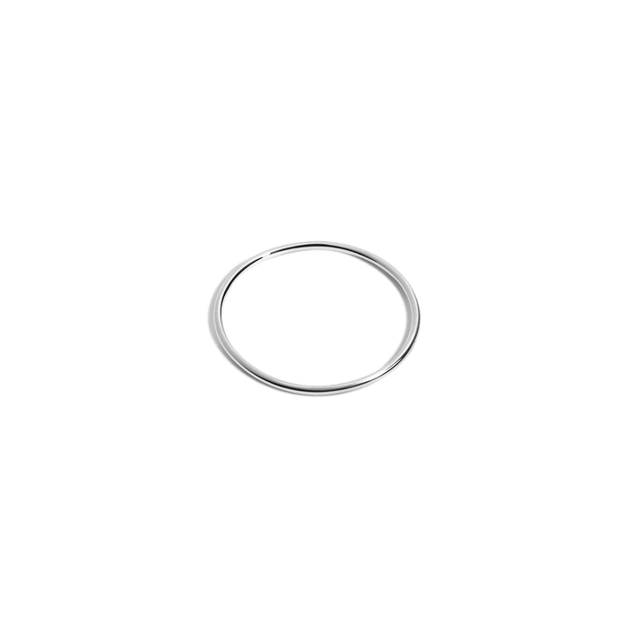 Stackable Ring Sterling Silver White Gold Vermeil 14k White Gold 18k White Gold Laid down