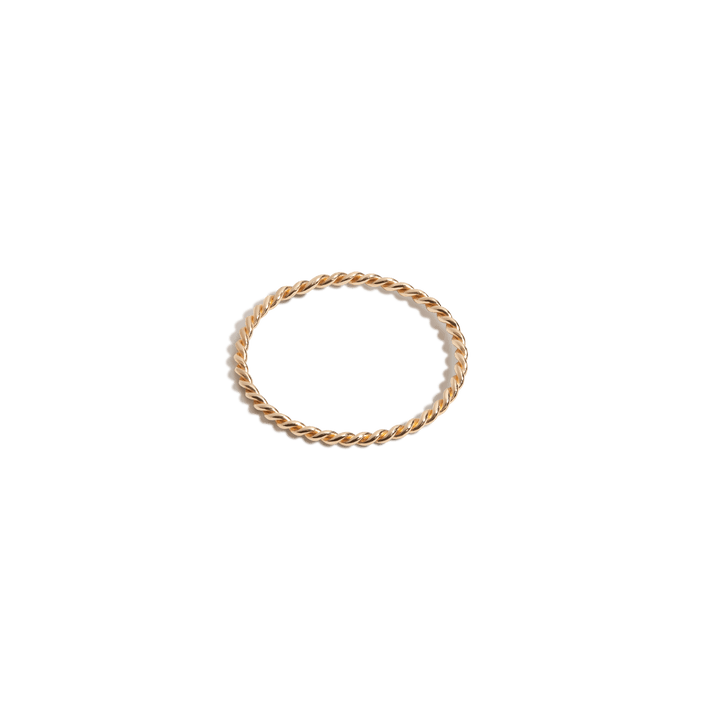 Stackable Twist Ring Yellow Gold Vermeil 14K Yellow Gold 18K Yellow Gold