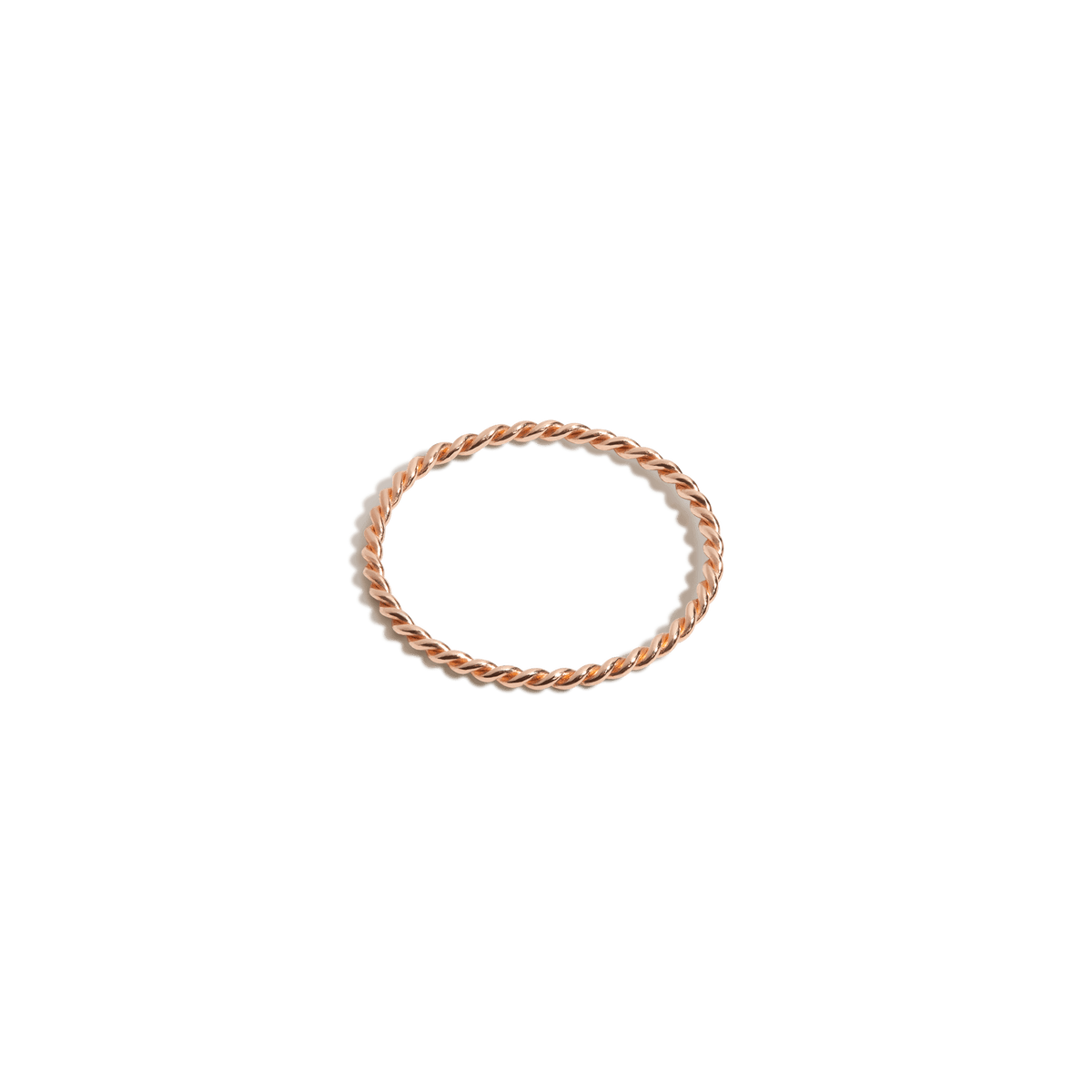 Stackable Twist Ring Rose Gold Vermeil 14K Rose Gold 18K Rose Gold