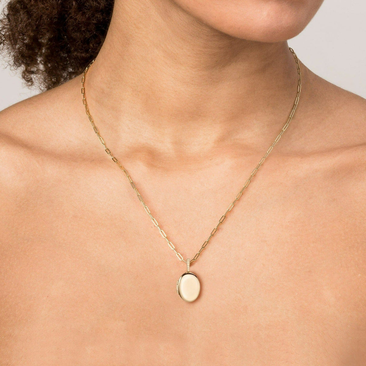 Gold Color Locket Solid Gold Locket Pendant in Yellow Gold