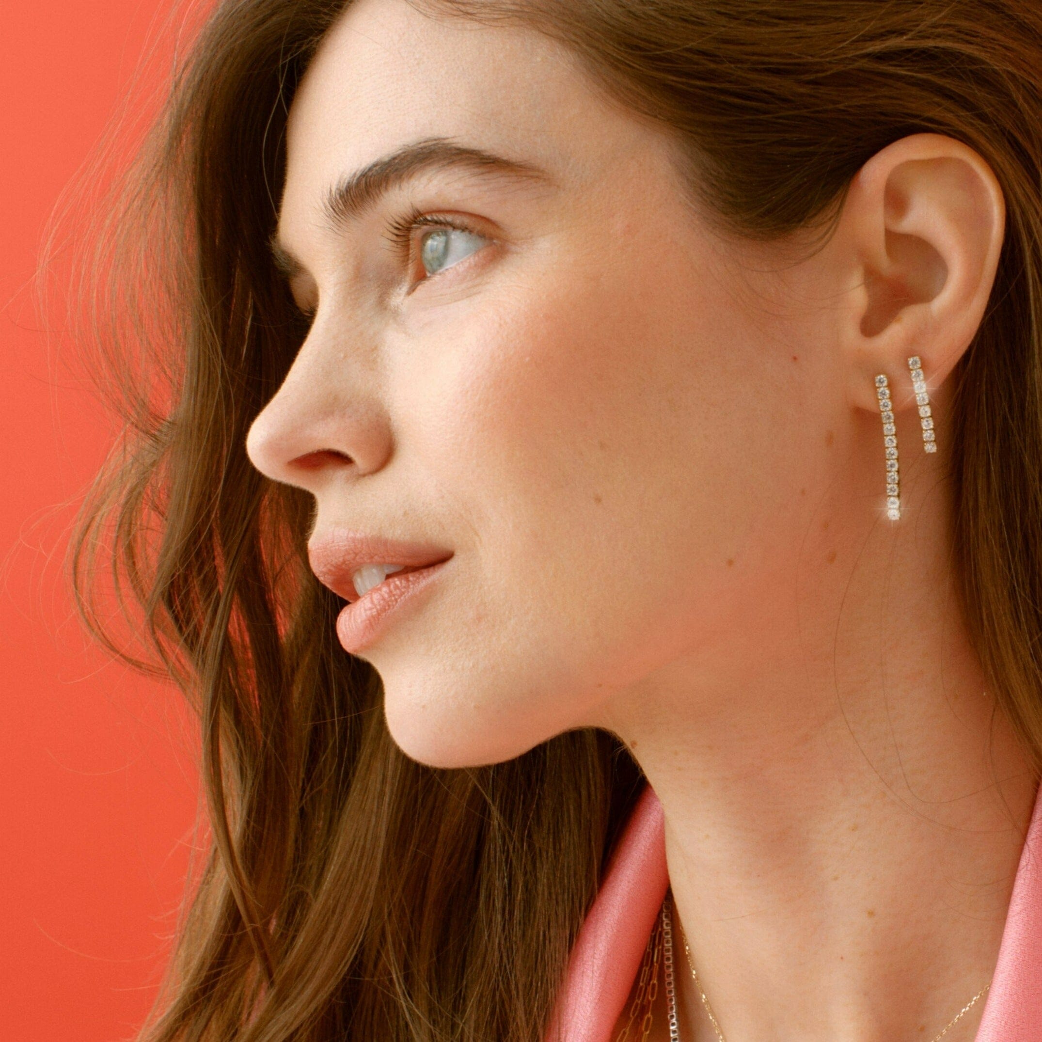 Dazzling Diamond Tennis Earrings Large