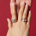 Pavé Cushion Cut Halo Diamond Ring