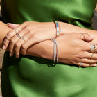 Diamond Cluster Tennis Bracelet