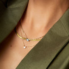 AURATE X MICHELLE: Tranquility Blue Topaz Chain Necklace