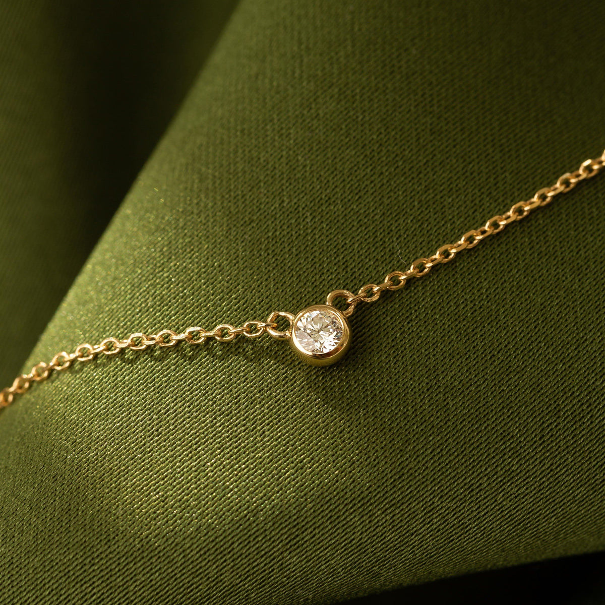 Mini Diamond Bezel Necklace