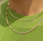 Large Gold Curb Chain Necklace