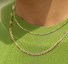 Medium Gold Figaro Chain Necklace