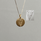 Story in Gold Engraved Pendant