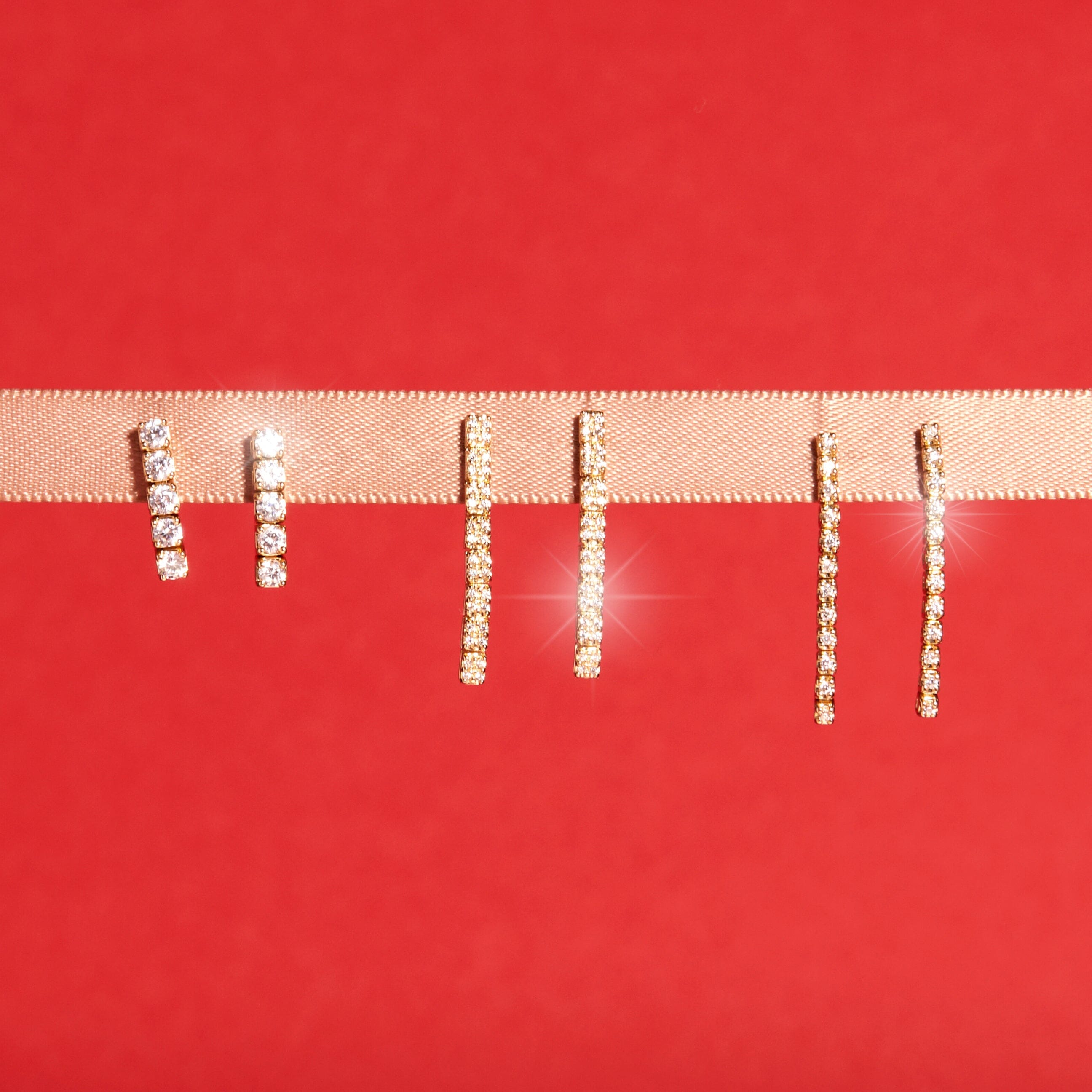 Dazzling Diamond Tennis Earrings Small