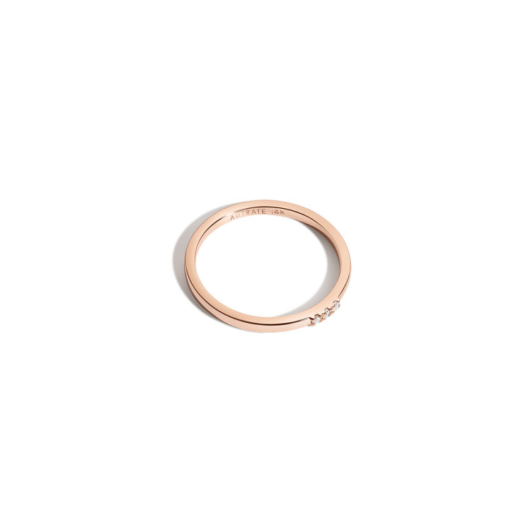 Diamond Stacker Ring in Yellow, Rose or White Gold
