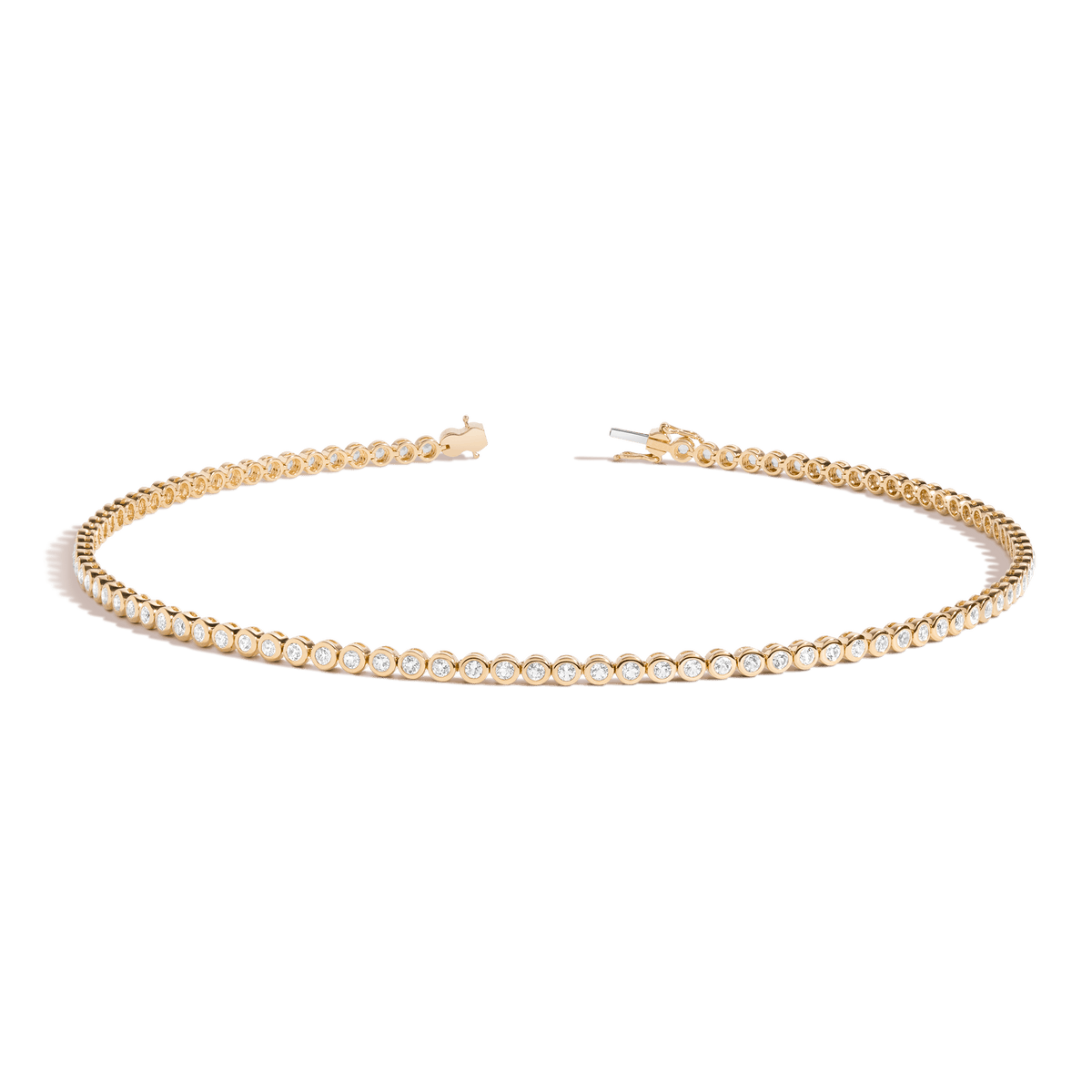 360 Diamond Eternity Necklace 14k 18k Yellow Gold