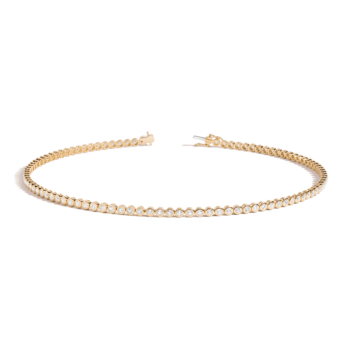 360 Diamond Eternity Necklace 14k 18k Yellow Gold